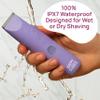 HAPPY CURVES Smoothie 2.0 Bikini Trimmer - Electric Razor for Women, Waterproof Hair Groomer with Adjustable Guards, Personal Shaver for Pubic Hair, Ladies Intimate Shaver and Body Trimmer (Berry) view 4