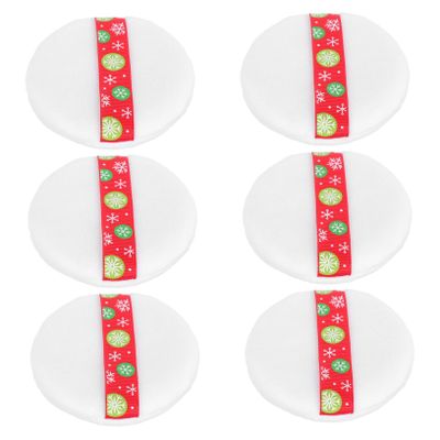 Healvian 6pcs Christmas Beauty Powder Puff Soft Makeup Applicators for Foundation Blush and Highlighter Gentle Skin-friendly Design for Application for Holidays and Special Occasions