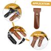 LIFKOME Razor Protective Case PU Leather Cover for Travel Storage Brown view 3
