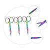 FOYTOKI 3pcs Ergonomic Eyebrow Scissors Precision Trimmer for Men Stainless Steel Eyebrow Shears view 4