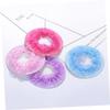 Didiseaon 5pcs Ballet Hair Bun Nets Set Invisible Mesh Hair Accessories for Women Girls Lightweight Breathable Hairnet for Dance Gymnastics Weddings Everyday Use Blue view 2