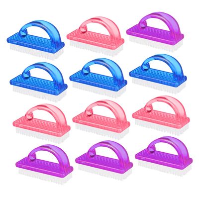 ABOOFAN 12pcs Handle Nail Dust Brushes for Cleaning Fingernails Sturdy Grip Design for Travel Versatile Tool for Kitchen Bathroom Dust Removal