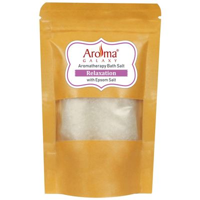 Aroma Galaxy Bath Epsom Salt for Bath, Body and Foot 17.63 Oz | Bath Salt | Relaxation | Sound Sleep Aromatherapy |100% Pure & Natural Epsom Salt, Sea Salt | Sandlewood & Lotus Essential Oil