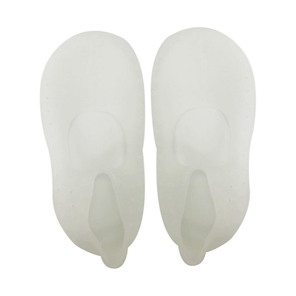 Ipetboom Silicone Moisturizing Boat Socks for Dry Cracked Feet and Heels -Cracking Breathable Gel Socks for Men and Women White Reusable and Washable Foot Care