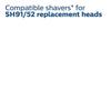 SH91 Replacement Blades Compatible for Norelco Electric Series 9000 (S9xxx) S9985 S9987 SP981X SP9820 SP986X SP9861 SP9863 SH91(6 pcs)(6 Pcs) view 3