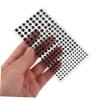 Angoily 10pcs Self-Adhesive Crystal Gems for Decoration Shimmering Rhinestones for Halloween Parties Festivals and Costumes Versatile Eye and Nail Stickers White Black view 3