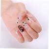 Angoily 10pcs Self-Adhesive Crystal Gems for Decoration Shimmering Rhinestones for Halloween Parties Festivals and Costumes Versatile Eye and Nail Stickers White Black view 4