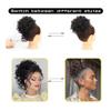 Hair Bun, Synthetic Drawstring Hair Bun Scrunchie for Women Curly Wave Updo Extensions,for Daily Wear(White) view 4