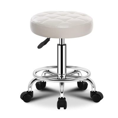 Aikimfuly Adjustable Rolling Stool with Wheels - Swivel Salon Chair for Drafting, Massage, Tattoo, and Photography
