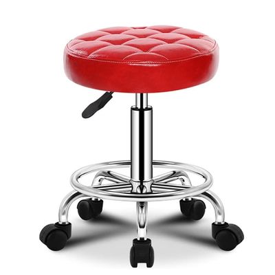 Aikimfuly Adjustable Rolling Stool with Wheels - Swivel Salon Chair for Drafting, Massage, Spa, and Photography