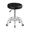 Aikimfuly Adjustable Rolling Swivel Stool with Wheels - PU Leather Round Seat - Hydraulic Office Drafting Chair for Medical Spa, Salon, and Tattoo Use view 1