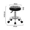 Aikimfuly Height Adjustable Rolling Stool for Tattoo, Massage, and Medical Spa - Ultra Soft Padded Seat Cushion with Wheels view 2