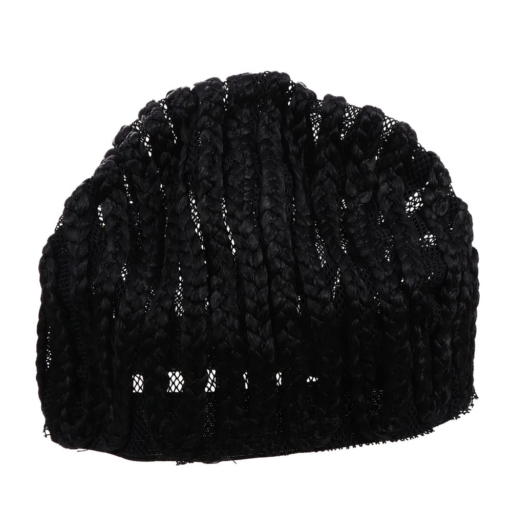 LOORGVEL Refined Crotchet Cornrows Wig Cap for Men and Women Comfortable Braided Hair Net Liner for Easy Wig Making and Protection Black Xl
