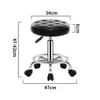 Aikimfuly Adjustable Rolling Stool with Footrest - PU Leather Round Stool Chair for Tattoo, Massage, Salon, and Medical Spa Use view 2