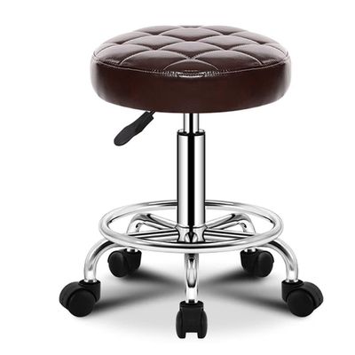 Aikimfuly Adjustable Rolling Stool with Wheels - Swivel Salon Chair for Drafting, Massage, Tattoo, and Photography