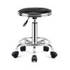 Aikimfuly Adjustable Height Rolling Stool Chair with Back Cushion - PU Leather Swivel Chair for Office, Kitchen, and Drafting Shop view 1