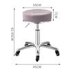 Aikimfuly Adjustable Rolling Salon Stool Chair with Wheels - Swivel Drafting Stool for Workbench, Massage, Spa, Tattoo, and Photography(Beige) view 2