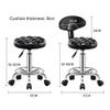 Aikimfuly Adjustable Height Swivel Stool - Ergonomic PU Leather Rolling Chair with Wheels for Medical and Drafting Use(Black) view 3