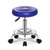 Aikimfuly Adjustable PU Leather Rolling Stool with Wheels | Soft Padded Seat | Swivel Massage Salon Stool with Footrest | Ideal for Hairdressers and Office Use view 1