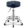 Aikimfuly Adjustable Rolling Shop Stool with Wheels - Swivel Salon Chair for Drafting, Massage, Spa, and Tattoo Use(Blue) view 1