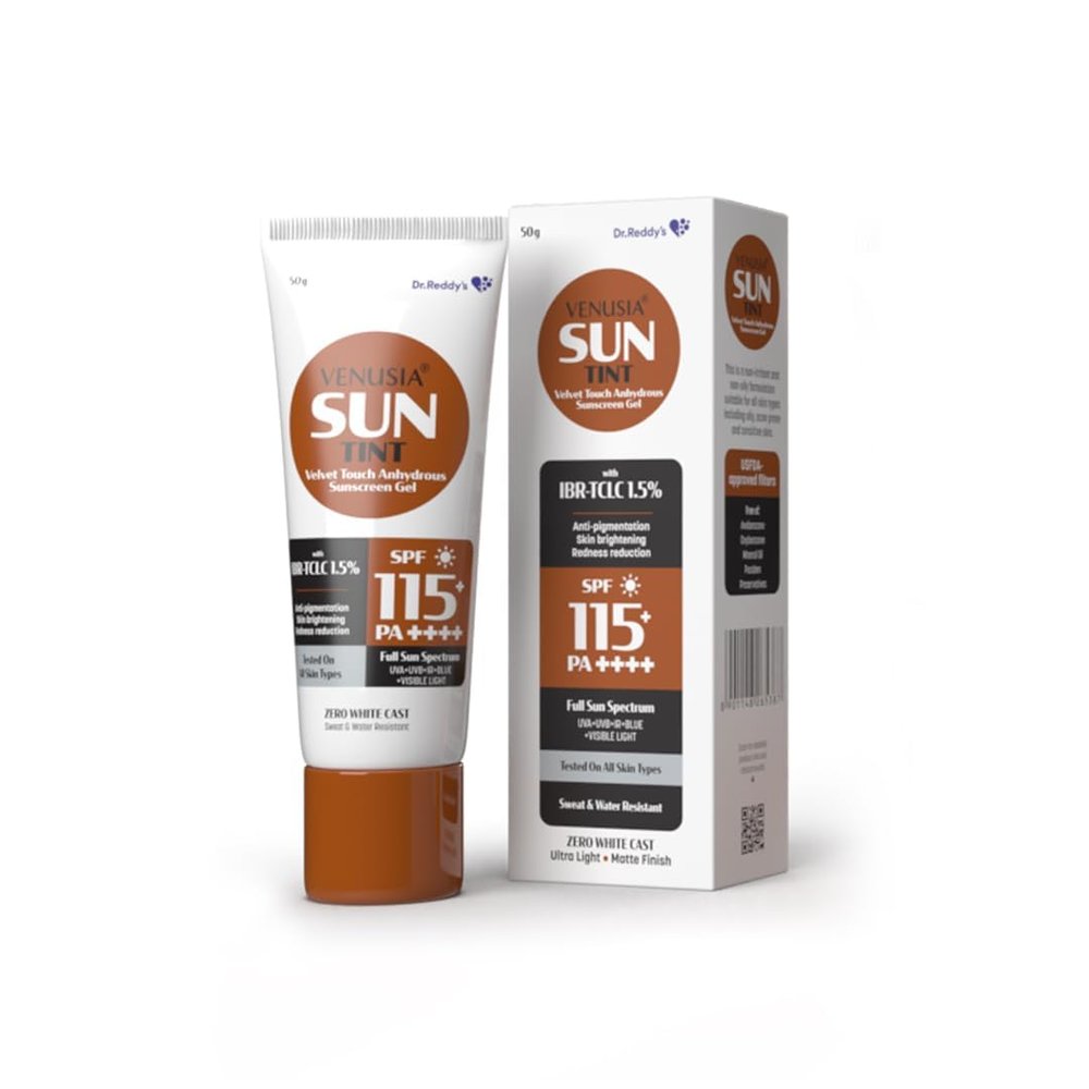 Ven.usia Tinted sunscreen SPF115I Full spectrum protection I UVA, UVB, Blue light protect I with Anti-oxidant I Sweat & water resistant I No white cast I clinically tested for all skin types I 50 g