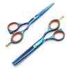 Hair Cutting Scissors, Professional japan 440c 5.5 inch blue cutting barber scisors haircut thinning shears hairdressing scissors BY view 1