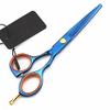 Hair Cutting Scissors, Professional japan 440c 5.5 inch blue cutting barber scisors haircut thinning shears hairdressing scissors BY view 2