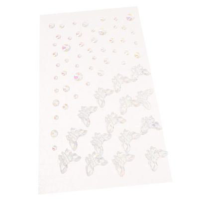 FOYTOKI 1sheet Self-Adhesive Face Gems Stickers Makeup Jewels for Unique Facial Decoration and Crafting and Versatile Gem Stick Embellishments