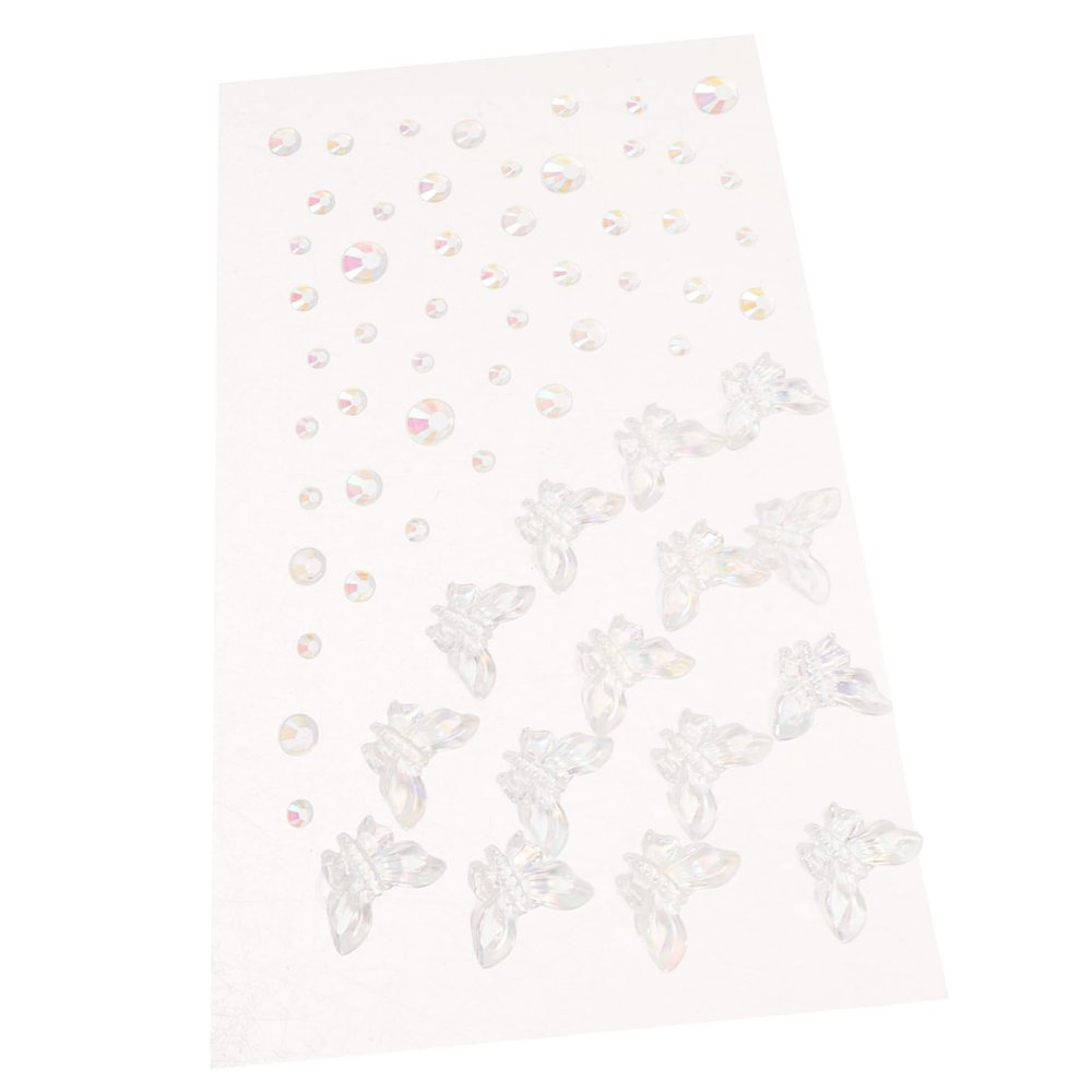 FOYTOKI 1sheet Self-Adhesive Face Gems Stickers Makeup Jewels for Unique Facial Decoration and Crafting and Versatile Gem Stick Embellishments