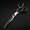 Hair Cutting Scissors, Professional japan 440c 6 inch purple cutting barber haircut thinning shears tools hairdressing scissors BY view 4