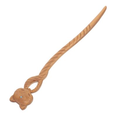 VINTORKY Charming Wooden Hairpin Traditional Chinese Hair Stick Women's Bun Hair Accessories Styling Tool
