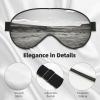Black and White Golf Print Eye Mask,Silk-Like Sleep Mask,Night Sleeping Mask for Men Women,for Sleep Relaxation view 4