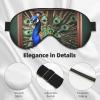 Beautiful Peacock Picture Print Eye Mask,Silk-Like Sleep Mask,Night Sleeping Mask for Men Women,for Sleep Relaxation view 4