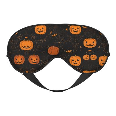 Halloween Pumpkin Print Eye Mask,Silk-Like Sleep Mask,Night Sleeping Mask for Men Women,for Sleep Relaxation