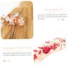 VINTORKY 2pcs Crystal Pearl Hair Grips Flower Hairpin for Valentine Day Hair Supplies view 3