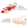 VINTORKY 2pcs Crystal Pearl Hair Grips Flower Hairpin for Valentine Day Hair Supplies view 4