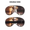 Cute Dog Bone Bowl Woof Paw Print Eye Mask,Silk-Like Sleep Mask,Night Sleeping Mask for Men Women,for Sleep Relaxation view 2