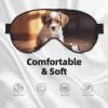 Cute Dog Bone Bowl Woof Paw Print Eye Mask,Silk-Like Sleep Mask,Night Sleeping Mask for Men Women,for Sleep Relaxation view 3