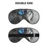 Blue Eyes Wolf Print Eye Mask,Silk-Like Sleep Mask,Night Sleeping Mask for Men Women,for Sleep Relaxation view 2