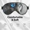 Blue Eyes Wolf Print Eye Mask,Silk-Like Sleep Mask,Night Sleeping Mask for Men Women,for Sleep Relaxation view 3