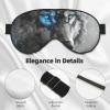 Blue Eyes Wolf Print Eye Mask,Silk-Like Sleep Mask,Night Sleeping Mask for Men Women,for Sleep Relaxation view 4