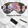 Lovely Succulent Print Eye Mask,Silk-Like Sleep Mask,Night Sleeping Mask for Men Women,for Sleep Relaxation view 4