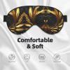 Gold Rose Floral Print Eye Mask,Silk-Like Sleep Mask,Night Sleeping Mask for Men Women,for Sleep Relaxation view 3