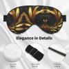 Gold Rose Floral Print Eye Mask,Silk-Like Sleep Mask,Night Sleeping Mask for Men Women,for Sleep Relaxation view 4
