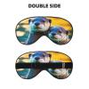 Animal Cute Brown Otters Print Eye Mask,Silk-Like Sleep Mask,Night Sleeping Mask for Men Women,for Sleep Relaxation view 2