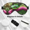 Green Snake Print Eye Mask,Silk-Like Sleep Mask,Night Sleeping Mask for Men Women,for Sleep Relaxation view 4