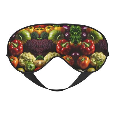 Vegetable Fruit Print Eye Mask,Silk-Like Sleep Mask,Night Sleeping Mask for Men Women,for Sleep Relaxation