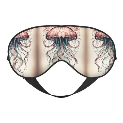 Jellyfish Pattern Print Eye Mask,Silk-Like Sleep Mask,Night Sleeping Mask for Men Women,for Sleep Relaxation