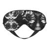 Black and White Sunflowers Print Eye Mask,Silk-Like Sleep Mask,Night Sleeping Mask for Men Women,for Sleep Relaxation view 1