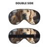 Cute Dog Bone Bowl Woof Paw Print Eye Mask,Silk-Like Sleep Mask,Night Sleeping Mask for Men Women,for Sleep Relaxation view 2